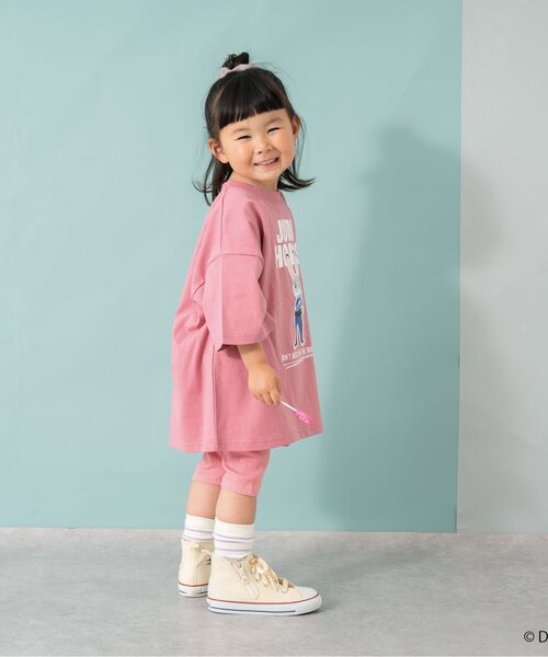 and D. petit main（アンドディープティマイン）の「【ズートピア】ワッペン刺しゅうビッグ半T（Tシャツ/カットソー・キッズ・ピンク/グリーン・120cm/140cm/90cm/100cm/110cm/130cm）」の3枚目の写真