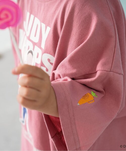 and D. petit main（アンドディープティマイン）の「【ズートピア】ワッペン刺しゅうビッグ半T（Tシャツ/カットソー・キッズ・ピンク/グリーン・120cm/140cm/90cm/100cm/110cm/130cm）」の9枚目の写真