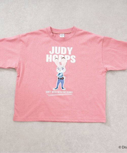 and D. petit main（アンドディープティマイン）の「【ズートピア】ワッペン刺しゅうビッグ半T（Tシャツ/カットソー・キッズ・ピンク/グリーン・120cm/140cm/90cm/100cm/110cm/130cm）」の10枚目の写真