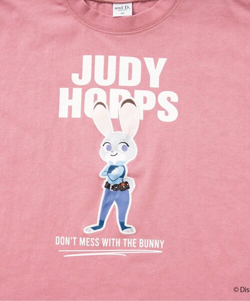 and D. petit main（アンドディープティマイン）の「【ズートピア】ワッペン刺しゅうビッグ半T（Tシャツ/カットソー・キッズ・ピンク/グリーン・120cm/140cm/90cm/100cm/110cm/130cm）」の12枚目の写真