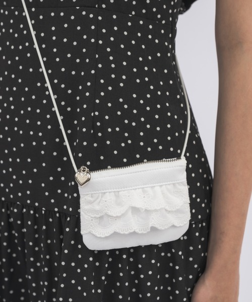 idem(イデム)の「lace mini pouch bag / レースミニポーチバッグ(ポーチ・レディース・ホワイト・FREE)」の1枚目の写真