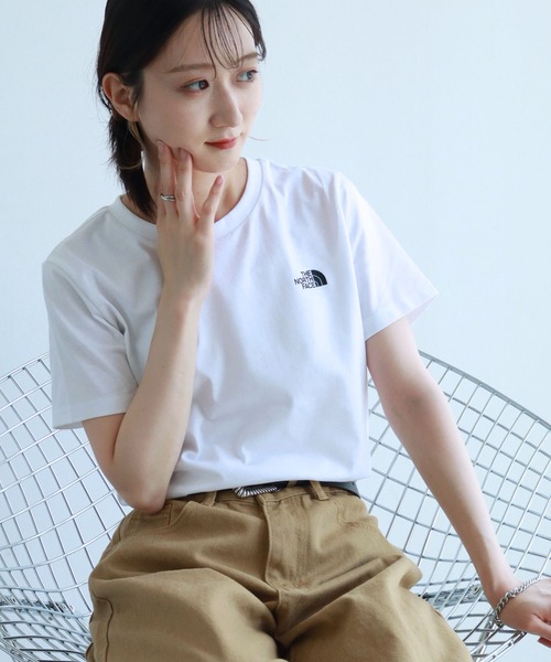 THE NORTH FACE（ザノースフェイス）の「【THE NORTH FACE/ザノースフェイス】ワンポイントロゴ半袖T SS SIMPLE DOME TEE（Tシャツ/カットソー・レディース・ブラック/ホワイト・L/S/XL/M）」の2枚目の写真