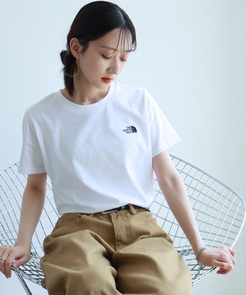 THE NORTH FACE（ザノースフェイス）の「【THE NORTH FACE/ザノースフェイス】ワンポイントロゴ半袖T SS SIMPLE DOME TEE（Tシャツ/カットソー・レディース・ブラック/ホワイト・L/S/XL/M）」の7枚目の写真