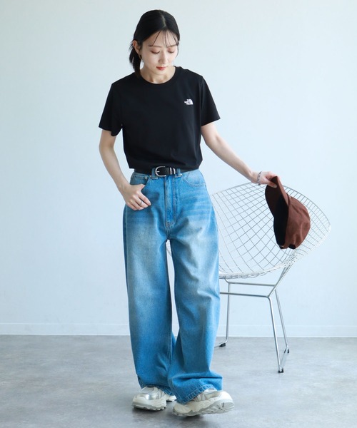 THE NORTH FACE（ザノースフェイス）の「【THE NORTH FACE/ザノースフェイス】ワンポイントロゴ半袖T SS SIMPLE DOME TEE（Tシャツ/カットソー・レディース・ブラック/ホワイト・L/S/XL/M）」の19枚目の写真