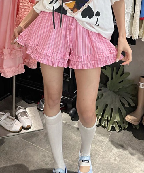 misha&puff ストライプ フリルパンツ 12-18m misha&puff ストライプ フリルパンツ 12-18m misha&puff
