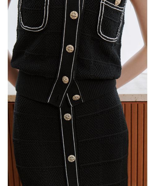 Sustainableストラクチャーニットジレ（ニット/セーター