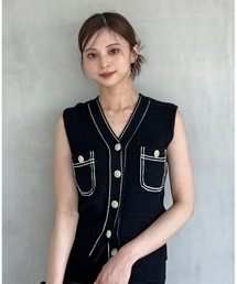 SNIDEL | Sustainableストラクチャーニットジレ(ニット/セーター)