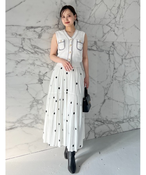 mmts0727　SNIDEL スナイデル　Sustainable snidel （スナイデル）Sustainableシアープリーツウエスト