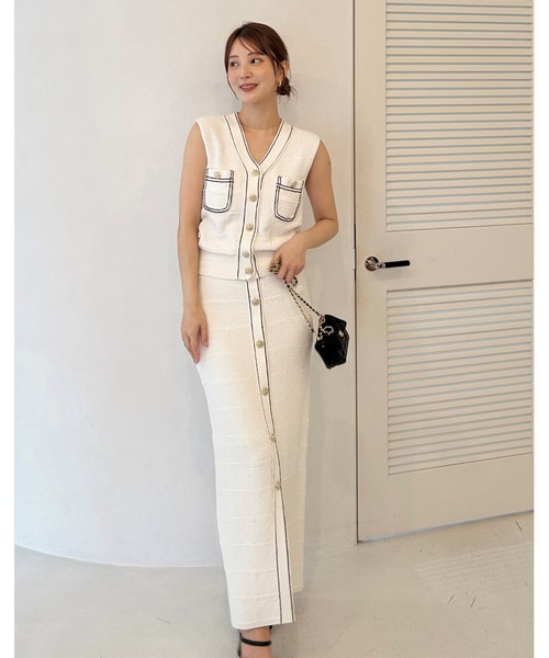 snidel 新作　ニット　新品未使用 Sustainableストラクチャーニットジレ（ニット/セーター