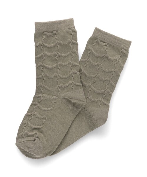 BRANSHES(ブランシェス)の「クマッフルソックス(ソックス/靴下・キッズ・グレー/ブラウン/ピンク・13-15cm/19-21cm/16-18cm)」の2枚目の写真