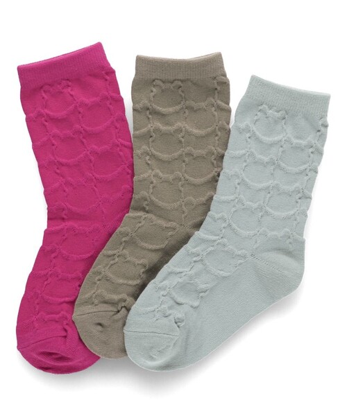 BRANSHES(ブランシェス)の「クマッフルソックス(ソックス/靴下・キッズ・グレー/ブラウン/ピンク・13-15cm/19-21cm/16-18cm)」の7枚目の写真