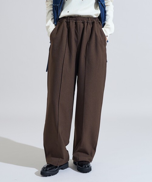 セール】LANATEC カーブイージーパンツ/センタープレススラックス