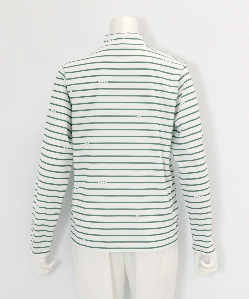 Picone CLUB(ピッコーネクラブ)の「ハイネックピコボーダープルオーバー(Tシャツ/カットソー・レディース・ネイビー/オレンジ/ベージュ/グリーン・L/M/S)」の6枚目の写真