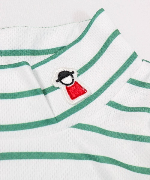 Picone CLUB(ピッコーネクラブ)の「ハイネックピコボーダープルオーバー(Tシャツ/カットソー・レディース・ネイビー/オレンジ/ベージュ/グリーン・L/M/S)」の16枚目の写真