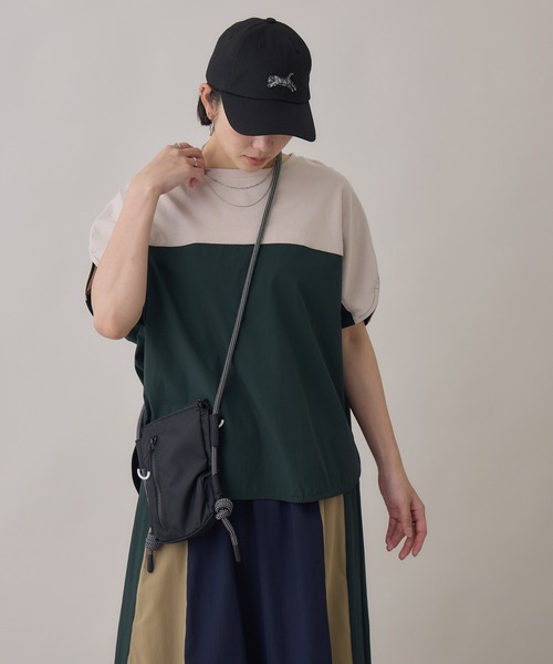 Paradise Picnic(パラダイスピクニック)の「バイカラーTシャツ(Tシャツ/カットソー・レディース・ブラック/ベージュ/グリーン・FREE)」の19枚目の写真