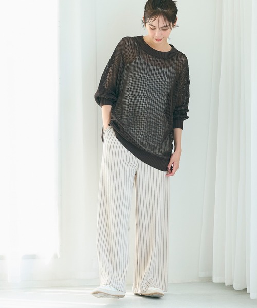coca(coca)(コカ)の「スフレイージーパンツ(その他パンツ・レディース・チャコール/アイボリー・S/M/L)」の14枚目の写真