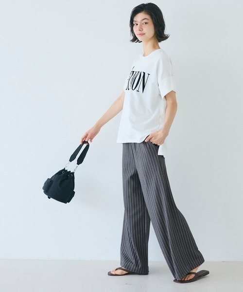coca(coca)(コカ)の「スフレイージーパンツ(その他パンツ・レディース・チャコール/アイボリー・S/M/L)」の5枚目の写真