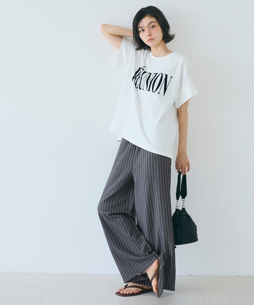 coca(coca)(コカ)の「スフレイージーパンツ(その他パンツ・レディース・チャコール/アイボリー・S/M/L)」の7枚目の写真
