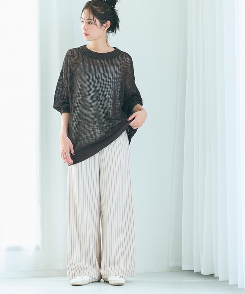coca(coca)(コカ)の「スフレイージーパンツ(その他パンツ・レディース・チャコール/アイボリー・S/M/L)」の9枚目の写真