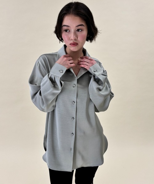 シャツ/ブラウス(長袖/七分) epa gyoza jacket 飲食サービス系ユニフォーム 男女兼用レギュラーカラー7分袖シャツ