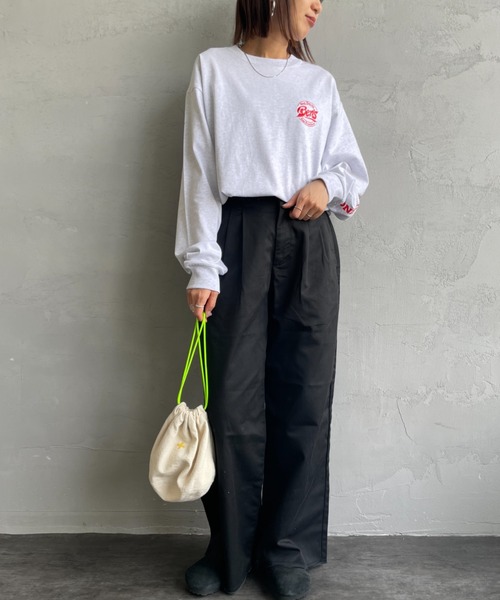 BEN DAVIS（ベンデイビス）の「【WEB限定】[BEN DAVIS/ベンデイビス] サークルロゴ バックプリント ロングスリーブTシャツ（Tシャツ/カットソー・レディース・ホワイト/ライトグレー/チャコールグレー・M/L/XL）」の8枚目の写真