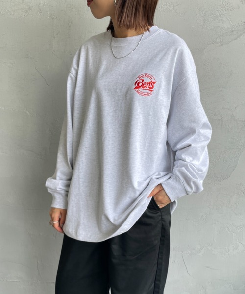 BEN DAVIS（ベンデイビス）の「【WEB限定】[BEN DAVIS/ベンデイビス] サークルロゴ バックプリント ロングスリーブTシャツ（Tシャツ/カットソー・レディース・ホワイト/ライトグレー/チャコールグレー・M/L/XL）」の10枚目の写真