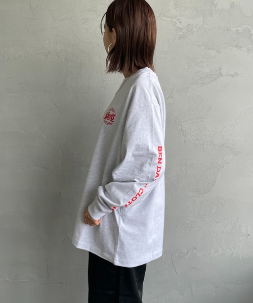 BEN DAVIS（ベンデイビス）の「【WEB限定】[BEN DAVIS/ベンデイビス] サークルロゴ バックプリント ロングスリーブTシャツ（Tシャツ/カットソー・レディース・ホワイト/ライトグレー/チャコールグレー・M/L/XL）」の11枚目の写真