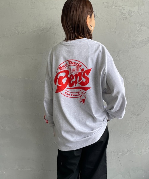 BEN DAVIS（ベンデイビス）の「【WEB限定】[BEN DAVIS/ベンデイビス] サークルロゴ バックプリント ロングスリーブTシャツ（Tシャツ/カットソー・レディース・ホワイト/ライトグレー/チャコールグレー・M/L/XL）」の12枚目の写真