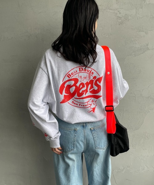 BEN DAVIS（ベンデイビス）の「【WEB限定】[BEN DAVIS/ベンデイビス] サークルロゴ バックプリント ロングスリーブTシャツ（Tシャツ/カットソー・レディース・ホワイト/ライトグレー/チャコールグレー・M/L/XL）」の14枚目の写真