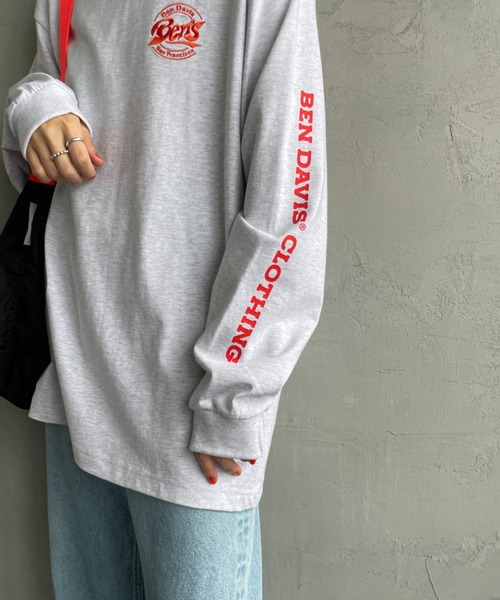 BEN DAVIS（ベンデイビス）の「【WEB限定】[BEN DAVIS/ベンデイビス] サークルロゴ バックプリント ロングスリーブTシャツ（Tシャツ/カットソー・レディース・ホワイト/ライトグレー/チャコールグレー・M/L/XL）」の15枚目の写真