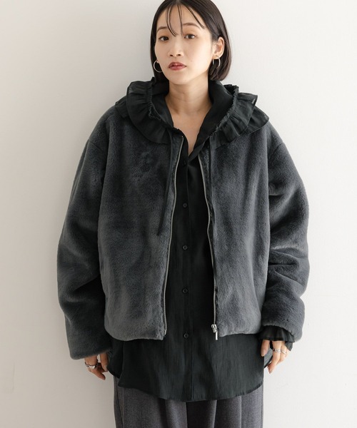 セール】【襟取り外し可能】ファーブルゾン 491126（ブルゾン