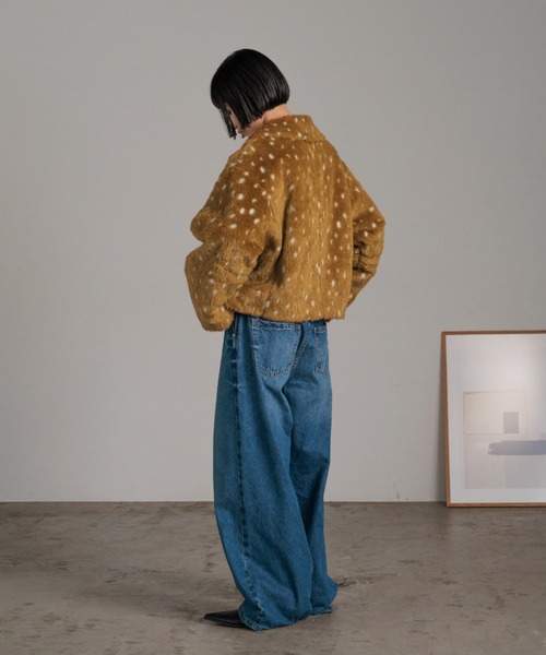 LOWRYS FARM（ローリーズファーム）の「【襟取り外し可能】ファーブルゾン  491126（ブルゾン・レディース・アイボリー/その他/チャコールグレー/ブラウン・FREE）」の14枚目の写真