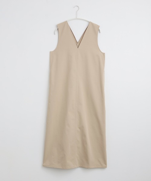 for/c（フォーシー）の「[低身長/高身長向けサイズ有]はっ水ストレッチチノジャンパースカート【サスティナブル】（ワンピース・レディース・ベージュ/ブラック・TM/M/L/PM）」の17枚目の写真