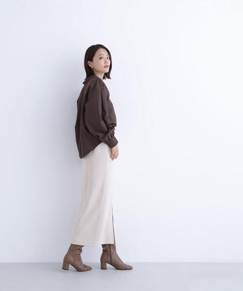 NATURAL BEAUTY BASIC（ナチュラルビューティーベーシック）の「◇フェイクスエードシリーズ スリットスカート（スカート・レディース・キャメル/ベージュ/チャコールグレー・SMALL/MEDIUM/P/S）」の17枚目の写真