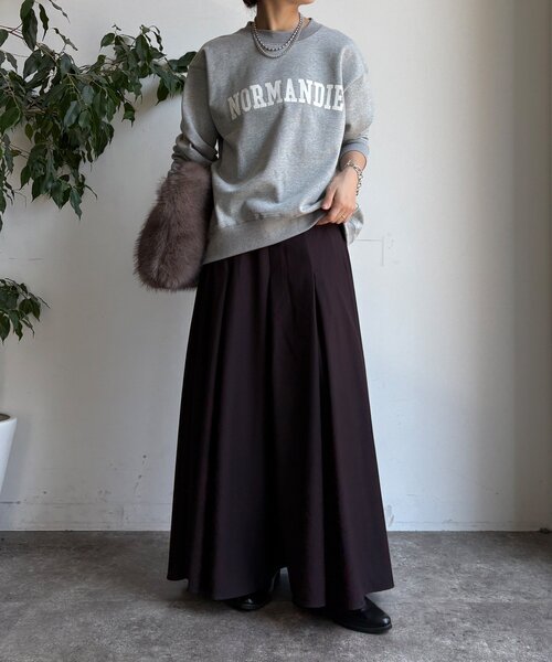 DouDou（ドゥドゥ）の「【WEB限定】NORMANDIE裏毛バックジッププルオーバー（Tシャツ/カットソー・レディース・グレー/ダークグレー/ネイビー・FREE）」の12枚目の写真