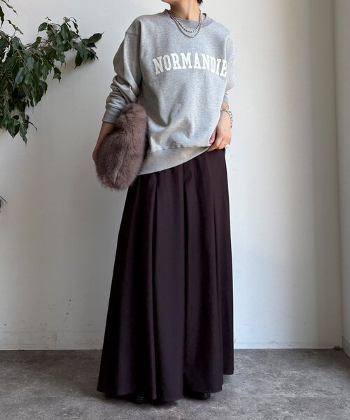 DouDou（ドゥドゥ）の「【WEB限定】NORMANDIE裏毛バックジッププルオーバー（Tシャツ/カットソー・レディース・グレー/ダークグレー/ネイビー・FREE）」の11枚目の写真