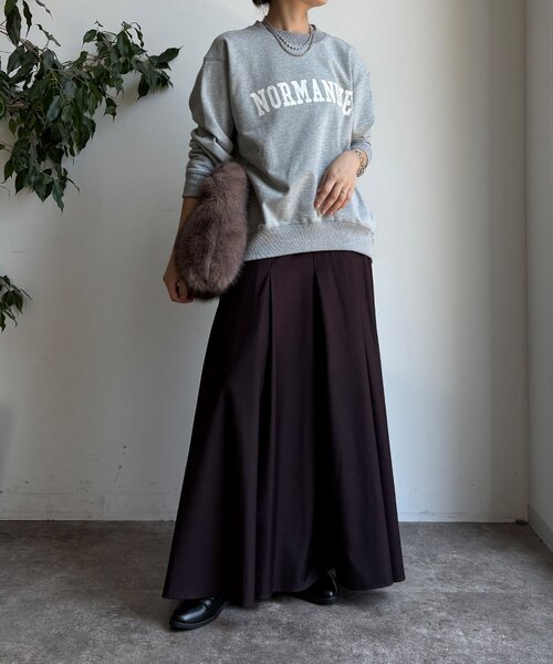 DouDou（ドゥドゥ）の「【WEB限定】NORMANDIE裏毛バックジッププルオーバー（Tシャツ/カットソー・レディース・グレー/ダークグレー/ネイビー・FREE）」の10枚目の写真
