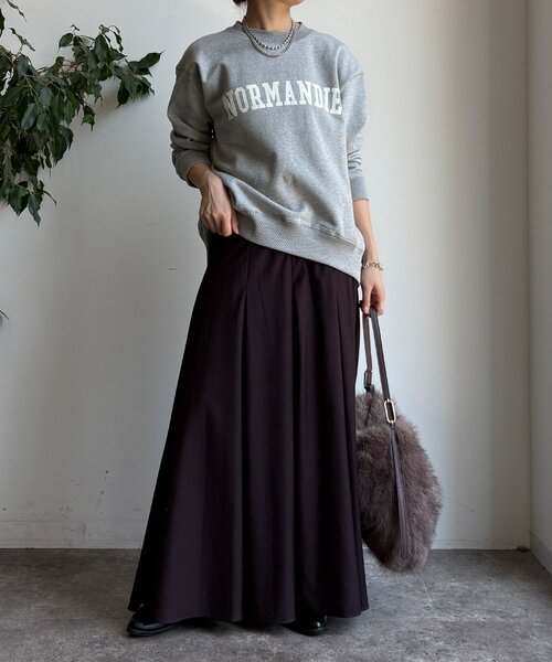 DouDou（ドゥドゥ）の「【WEB限定】NORMANDIE裏毛バックジッププルオーバー（Tシャツ/カットソー・レディース・グレー/ダークグレー/ネイビー・FREE）」の9枚目の写真