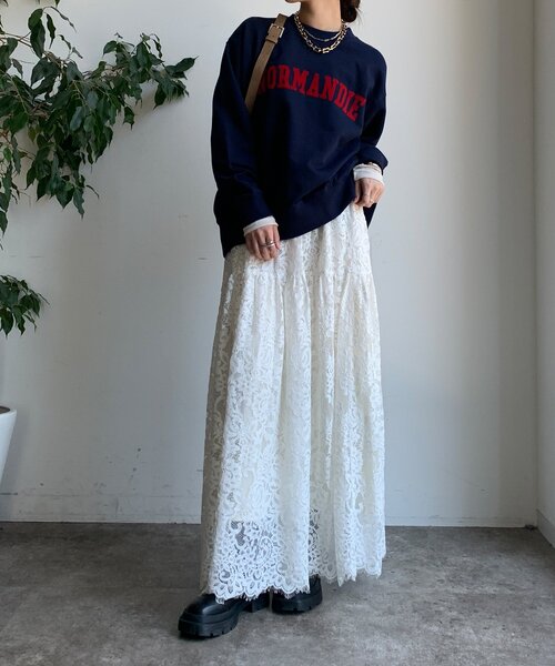 DouDou（ドゥドゥ）の「【WEB限定】NORMANDIE裏毛バックジッププルオーバー（Tシャツ/カットソー・レディース・グレー/ダークグレー/ネイビー・FREE）」の22枚目の写真