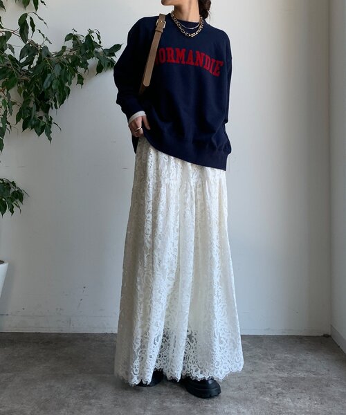 DouDou（ドゥドゥ）の「【WEB限定】NORMANDIE裏毛バックジッププルオーバー（Tシャツ/カットソー・レディース・グレー/ダークグレー/ネイビー・FREE）」の21枚目の写真