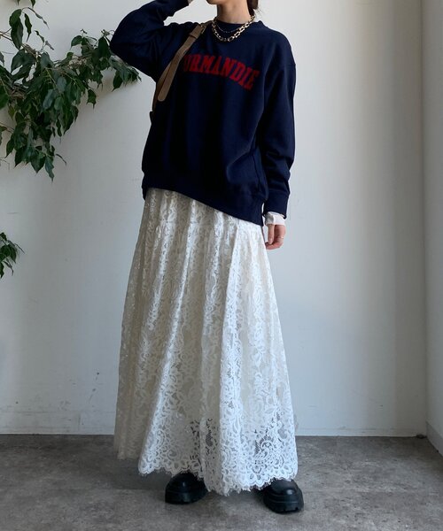 DouDou（ドゥドゥ）の「【WEB限定】NORMANDIE裏毛バックジッププルオーバー（Tシャツ/カットソー・レディース・グレー/ダークグレー/ネイビー・FREE）」の20枚目の写真