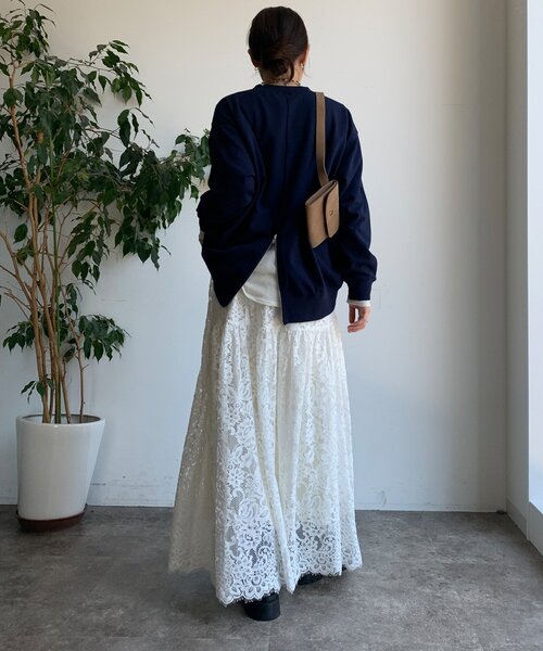 DouDou（ドゥドゥ）の「【WEB限定】NORMANDIE裏毛バックジッププルオーバー（Tシャツ/カットソー・レディース・グレー/ダークグレー/ネイビー・FREE）」の18枚目の写真
