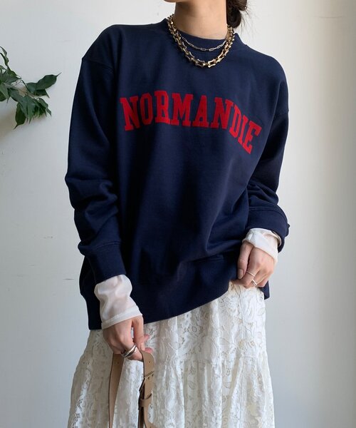 DouDou（ドゥドゥ）の「【WEB限定】NORMANDIE裏毛バックジッププルオーバー（Tシャツ/カットソー・レディース・グレー/ダークグレー/ネイビー・FREE）」の17枚目の写真