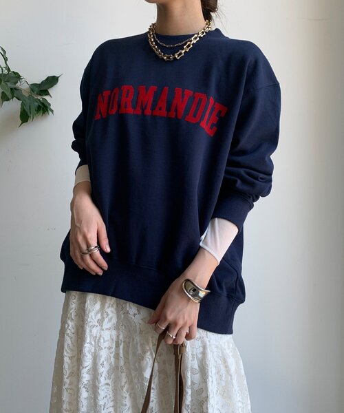 DouDou（ドゥドゥ）の「【WEB限定】NORMANDIE裏毛バックジッププルオーバー（Tシャツ/カットソー・レディース・グレー/ダークグレー/ネイビー・FREE）」の15枚目の写真