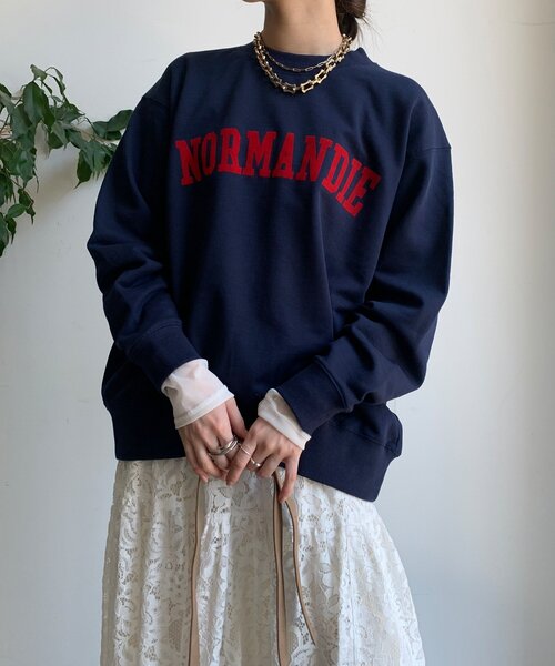 DouDou（ドゥドゥ）の「【WEB限定】NORMANDIE裏毛バックジッププルオーバー（Tシャツ/カットソー・レディース・グレー/ダークグレー/ネイビー・FREE）」の14枚目の写真