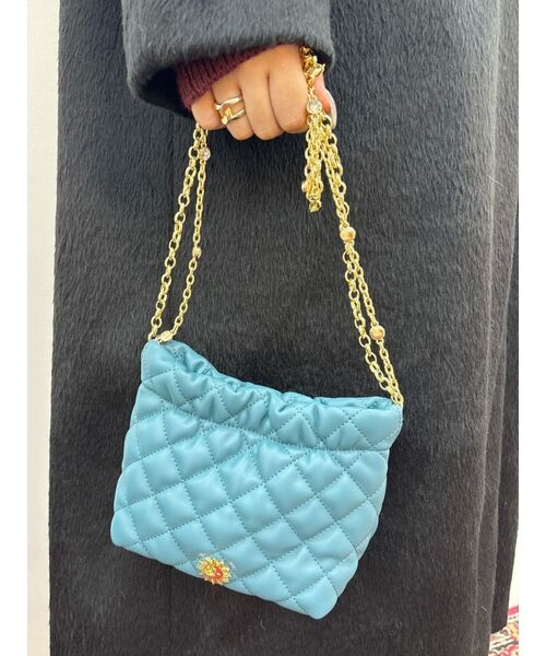 EVRIS（エヴリス）の「キルティングビジューチェーンミニBAG（ショルダーバッグ・レディース・ブラック/ブルー/パープル/その他1・FREE）」の11枚目の写真