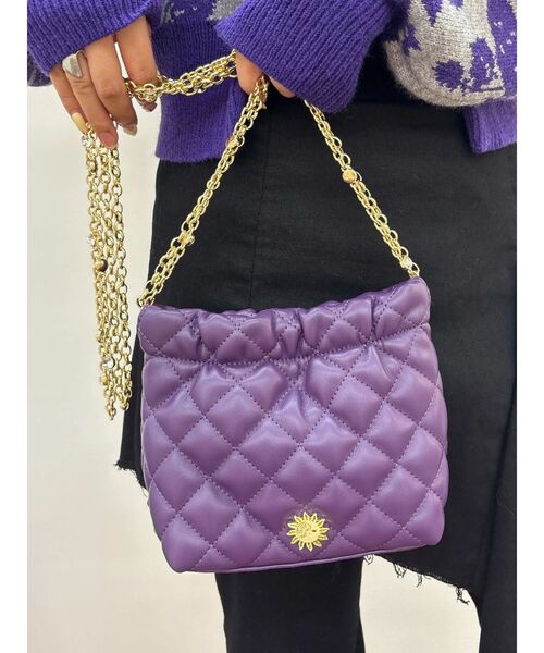EVRIS（エヴリス）の「キルティングビジューチェーンミニBAG（ショルダーバッグ・レディース・ブラック/ブルー/パープル/その他1・FREE）」の13枚目の写真