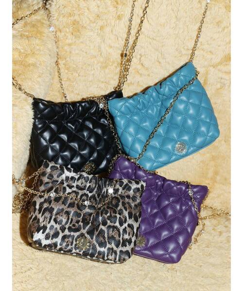 EVRIS（エヴリス）の「キルティングビジューチェーンミニBAG（ショルダーバッグ・レディース・ブラック/ブルー/パープル/その他1・FREE）」の15枚目の写真