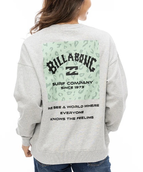 BILLABONG(ビラボン)の「【BILLABONG/ビラボン】24AW PATTERN LOGO SWEAT/バックプリントスウェットトレーナー(スウェット・レディース・ヘザーグレー/ブラック/ブラック系その他2/ライトブラウン/ホワイト・LARGE/MEDIUM)」の4枚目の写真