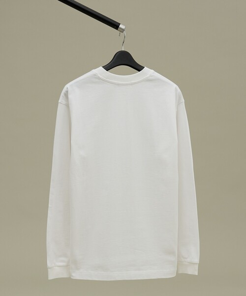 ABAHOUSE(アバハウス)の「ワンポイント刺繍 クルーネック長袖Tシャツ(Tシャツ/カットソー・メンズ・ホワイト/チャコールグレー/ピンク/ベージュ・44/48/46)」の7枚目の写真